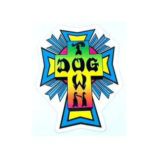 Dogtown - Cross Logo Sticker neon
