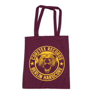 Coretex - Bear Tote Bag burgundy/yellow