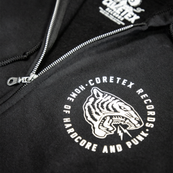 Coretex - Tiger pocket Zip-Hooded Sweatshirt black