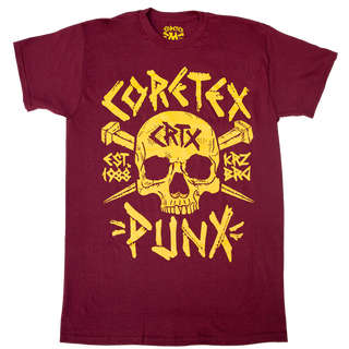 Coretex - Punx T-Shirt burgundy/yellow