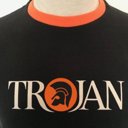 Trojan - Logo Ringer Tee TC/1014 Black