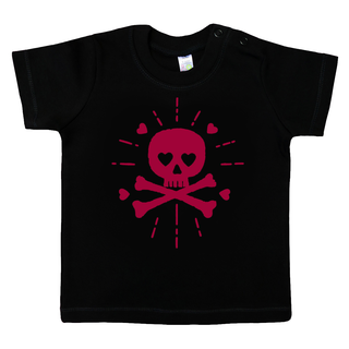Wild One - Heart Skull Kids T-Shirt Black