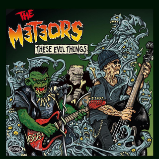 Meteors, The - These Evil Things ltd curcao blue LP