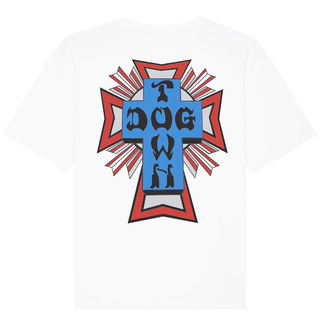 Dogtown - Cross Logo T-Shirt white/red/blue/grey