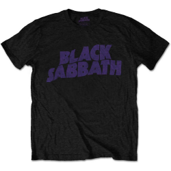 Black Sabbath - Wavy Logo Vintage T-Shirt black