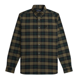 Fred Perry - Tartan Shirt M5663 night green Q20