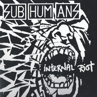 Subhumans - internal riot black white LP