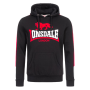 Lonsdale - Langwell Hooded Sweatshirt Black/White/Red