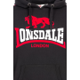 Lonsdale - Langwell Hooded Sweatshirt Black/White/Red