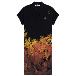 Fred Perry - Amy Palm Print Pique Dress SD5104 black 102