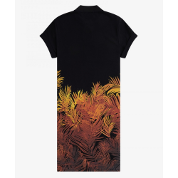 Fred Perry - Amy Palm Print Pique Dress SD5104 black 102 S