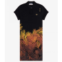 Fred Perry - Amy Palm Print Pique Dress SD5104 black 102 S