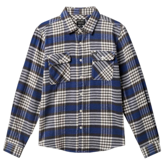 Brixton - Bowery L/S Flannel Longsleeve Shirt Pacific Blue/Whitecap/Black