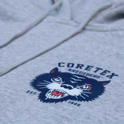 Coretex - Panther Pocket Print Heavy Hoodie grey