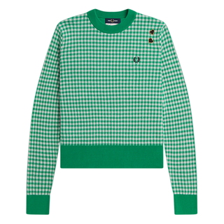 Fred Perry - Amy Gingham Jumper SK5112 fred perry green R34