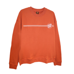 Santa Cruz - Opus Dot Stripe Crewneck Sweatshirt rooibos