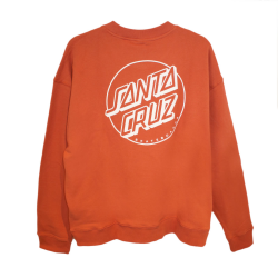 Santa Cruz - Opus Dot Stripe Crewneck Sweatshirt rooibos