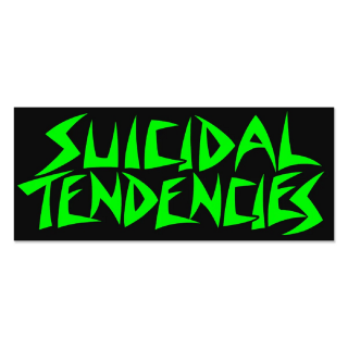 Suicidal Tendencies - Logo STLS1 Sticker fluro green on black