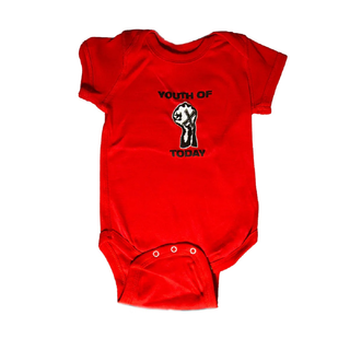 Youth Of Today - Fist Baby Onesie red