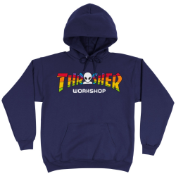 Thrasher X Alien Workshop - Spectrum navy Hooded Sweater