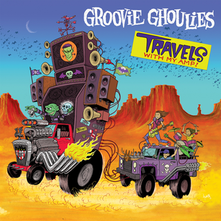 Groovie Ghoulies - Travels With My Amp blue & green galaxy LP