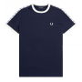 Fred Perry - Taped Ringer T-Shirt M4620 carbon blue 266