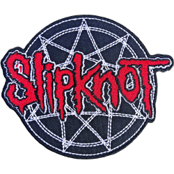 Slipknot - Red Logo Over Nonogram Patch