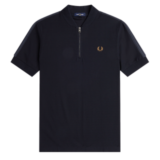 Fred Perry - Bomber Neck Half Zip Polo Shirt M5714 navy 608 XL