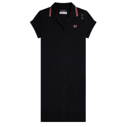 Fred Perry - Amy Button Through Pique Dress SD5144 black 102