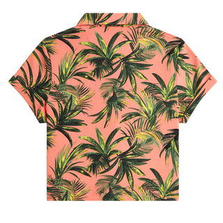 Fred Perry - Amy Palm Print Pique Shirt SG5142 coral heat Q23  XS