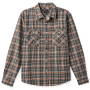 Brixton - Bowery Summer Weight L/S Flannel Longsleeve Shirt charcoal/burnt orange/off white