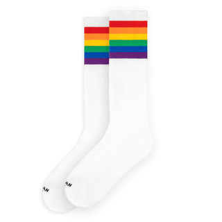 American Socks - Rainbow Pride Knee High white