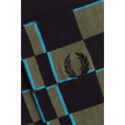 Fred Perry - Glitch Chequerboard Socks C6145 cyberblue...