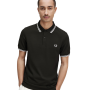 Fred Perry - Twin Tipped Polo Shirt M3600 night green/snow white T50