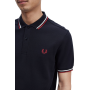 Fred Perry - Twin Tipped Polo Shirt M3600 navy/snow white/burnt red T55