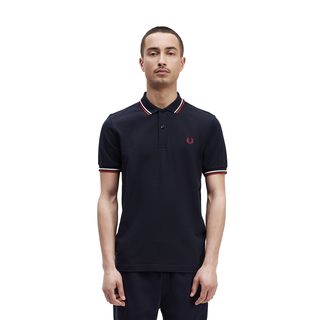 Fred Perry - Twin Tipped Polo Shirt M3600 navy/snow white/burnt red T55 XL