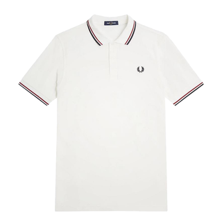 Fred Perry - Twin Tipped Polo Shirt M3600 snow white/burnt red/navy T60 S
