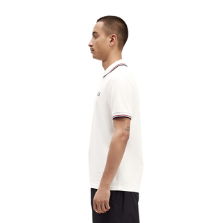 Fred Perry - Twin Tipped Polo Shirt M3600 snow white/burnt red/navy T60 XXL