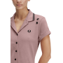 Fred Perry - Amy Button Through Pique Dress SD5144 Dusty Rose Pink S51