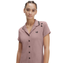 Fred Perry - Amy Button Through Pique Dress SD5144 Dusty Rose Pink S51