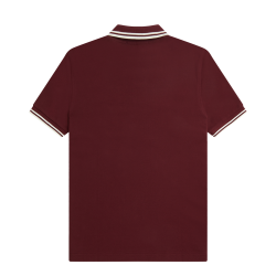 Fred Perry - Twin Tipped Polo Shirt M3600 oxblood/ecru/ecru 597