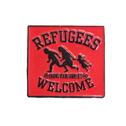 Refugees Welcome - red Pin