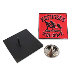 Refugees Welcome - red Pin