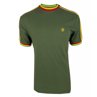 Trojan - Twin Stripe Pique Tee TR/8834 army