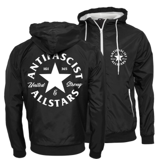 Antifascist Allstars - Logo Windbreaker black/white