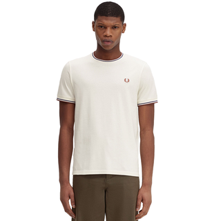 Fred Perry - Twin Tipped T-Shirt M1588 ecru/whisky brown U09