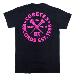 Coretex - Nails 3D Puffy Print T-Shirt black/pink