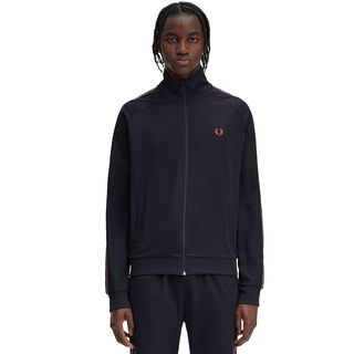 Fred Perry - Contrast Taped Track Jacket J5557 navy/nutflake Q51