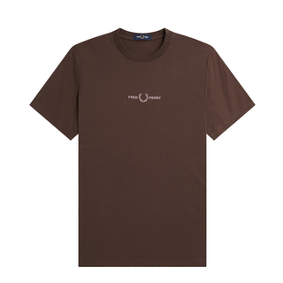 Fred Perry - Embroidered T-Shirt burnt tobacco M4580 Q21