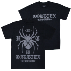 Coretex - Hardcore Spider 3D Puffy Print T-Shirt black/grey